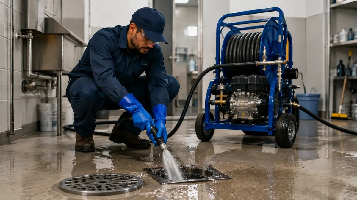 Floor Drain Hydro Jet Cleaning in Birds Landing