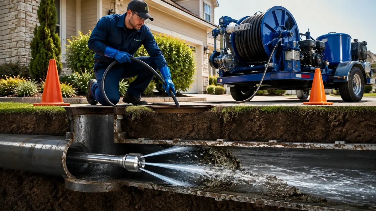 Main Sewer Line Hydro Jet Cleaning in Birds Landing